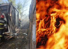 Incendiu la un container din Copăceni. Pompierii din Turda au intervenit cu două echipaje