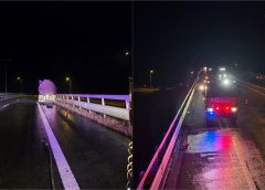 Incident pe Autostrada A10: O autocisternă care transporta ulei a fost implicată într-o tamponare. Scurgeri de motorină pe carosabil